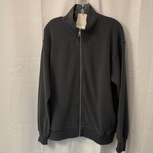 CLOU Velvet Touch Boyfriend Full-Zip Sweatshirt ~ Size Medium ~ Moonshine